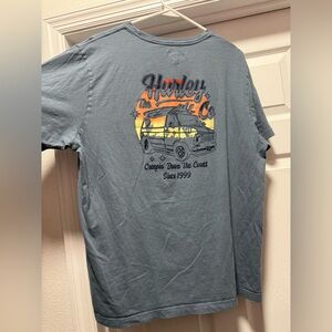 Hurley Blue Graphic Tee with Surf Van Design Men’s XL